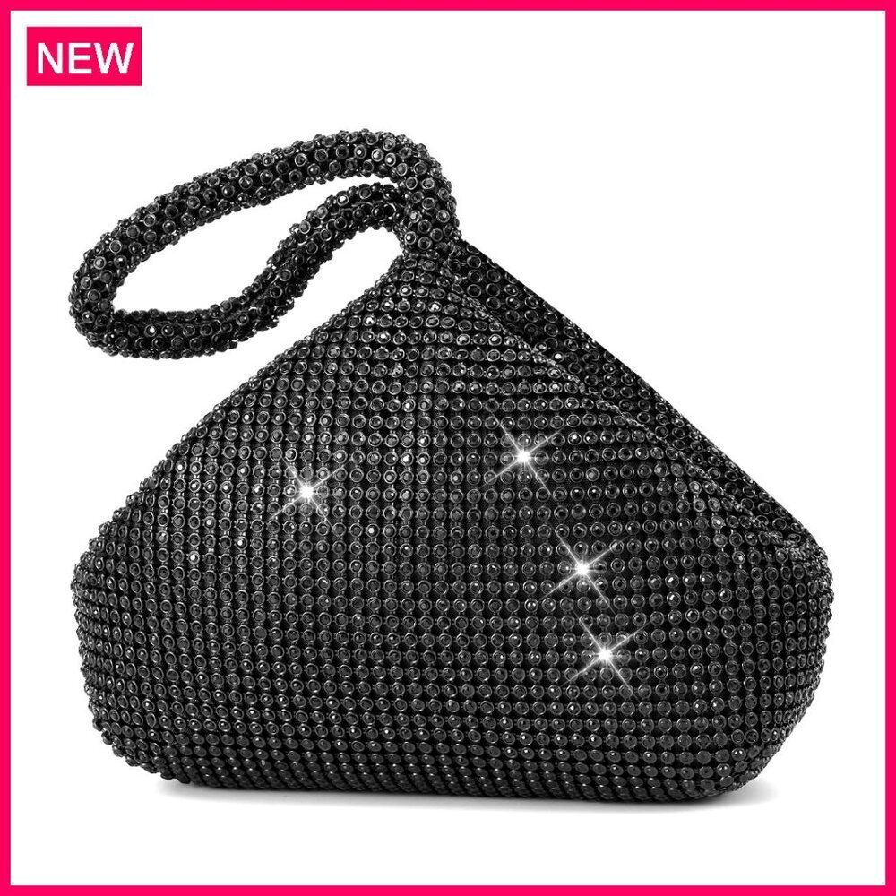 Vintage Rhinestone Clutch Evening Bag for Wedding Party 1920s Gatsby